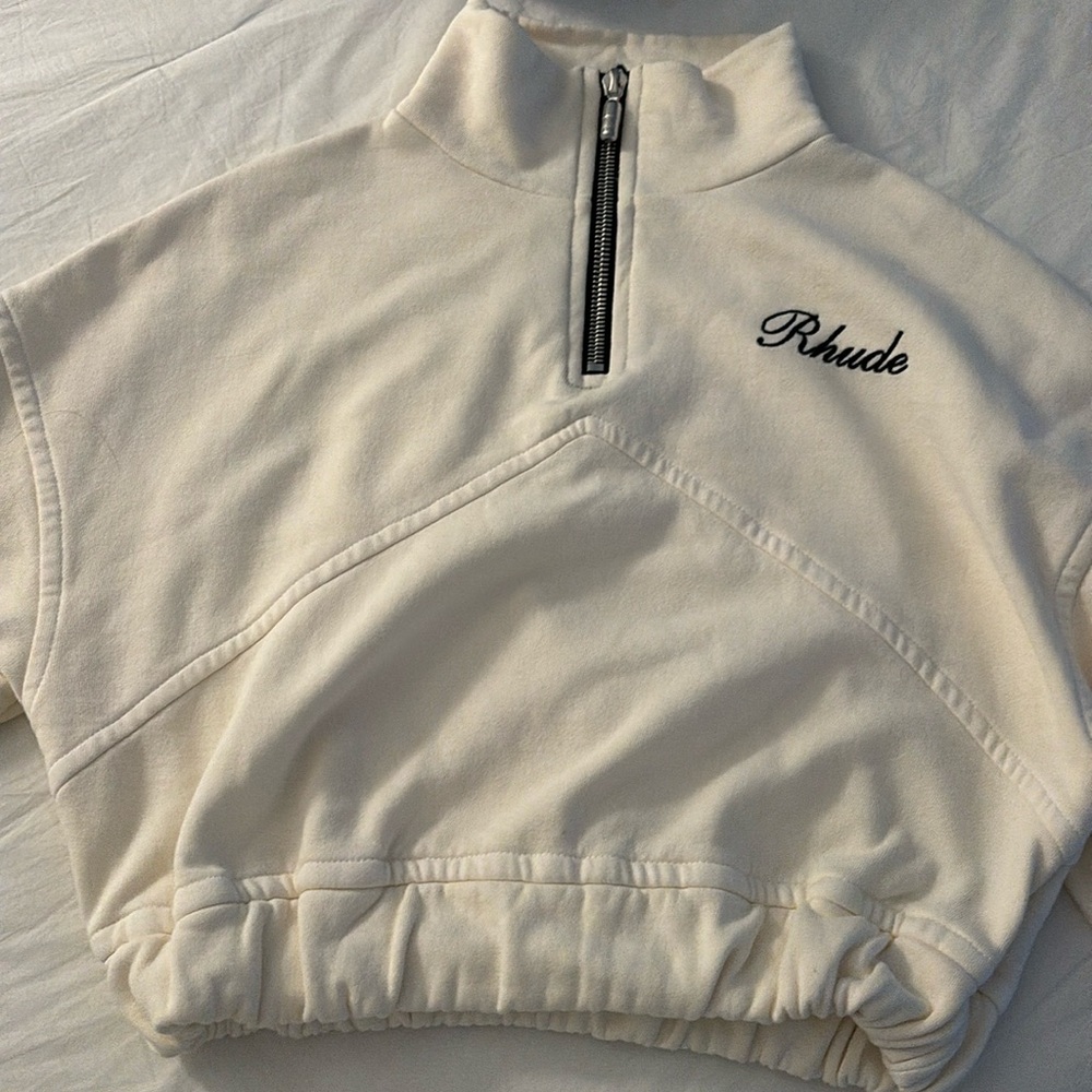 Rhude cropped quarter zip